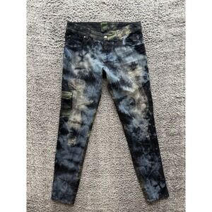 Daang Goodman Tripp Nyc Distressed Camo Print Skinny Cargo Jeans Womens Size 29